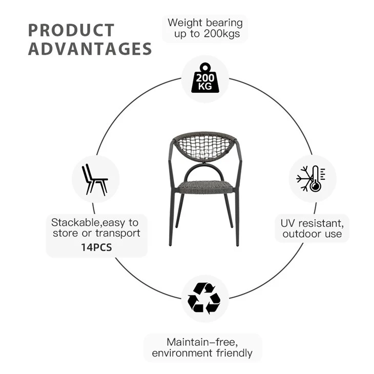 Outdoor Rope Dining Side Chair